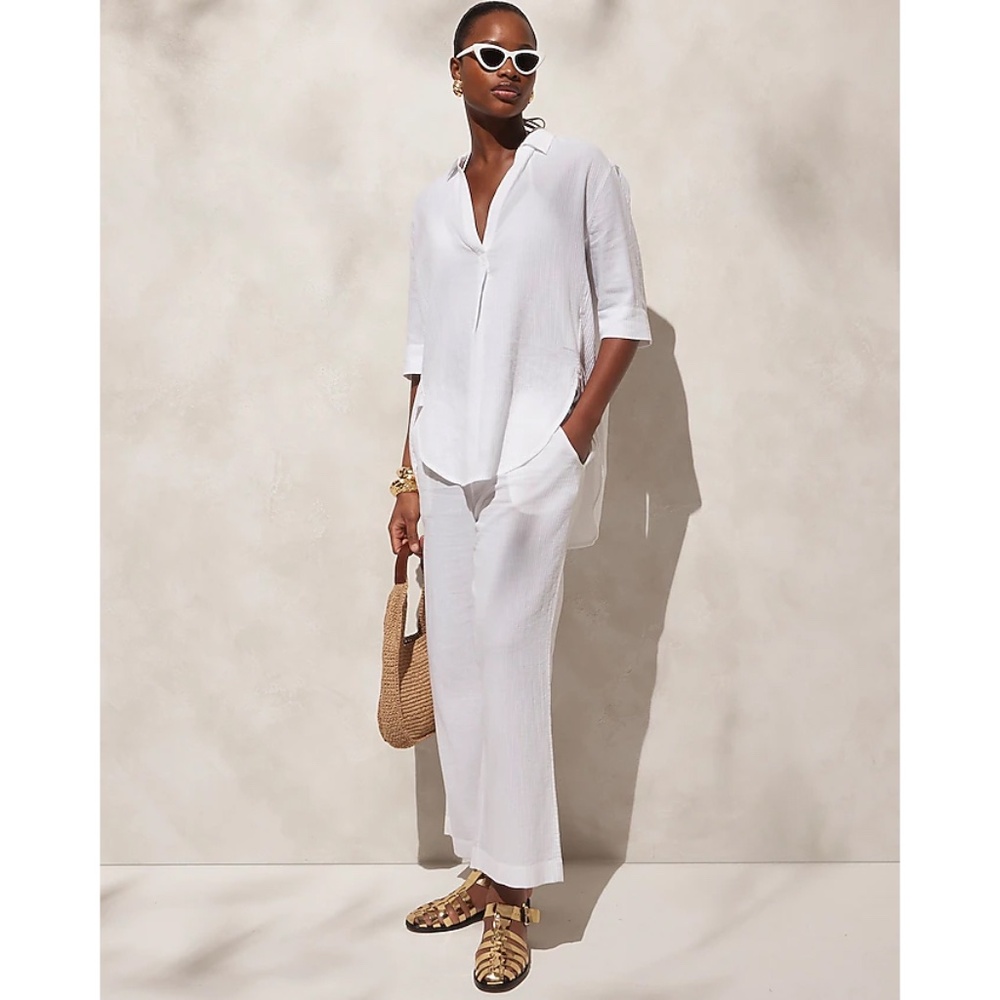 J. Crew Popover tunic shirt in airy gauze  - Picture 2 of 7